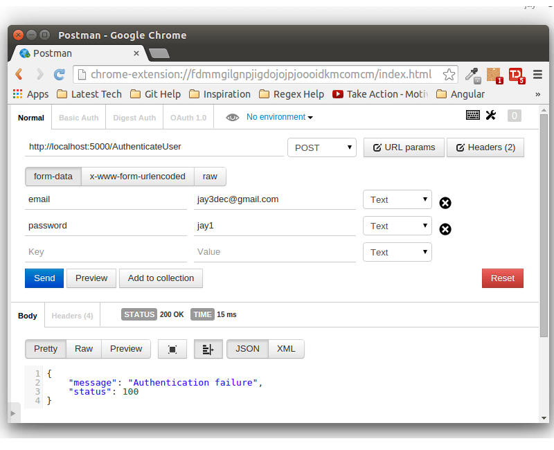 Create RESTful API using Python Flask & MySQL -￼ AuthenticateUserAPI